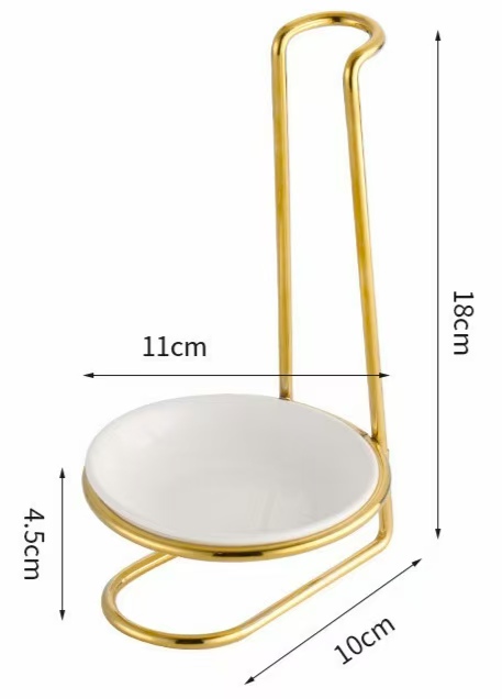 Support rond doré
