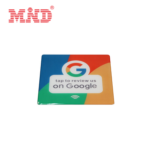 Individuelles Epoxyd Social Medial Google Überprüfung NFC RFID-Karte QR-Code 13.56 MHz Tag Überprüfung Unternehmensschild - Product Image 6