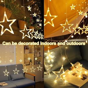 LEDスターストリング8機能防水ホリデーライト誕生日雰囲気ライトルーム寝室装飾カーテンストリングライト - Product Image 5