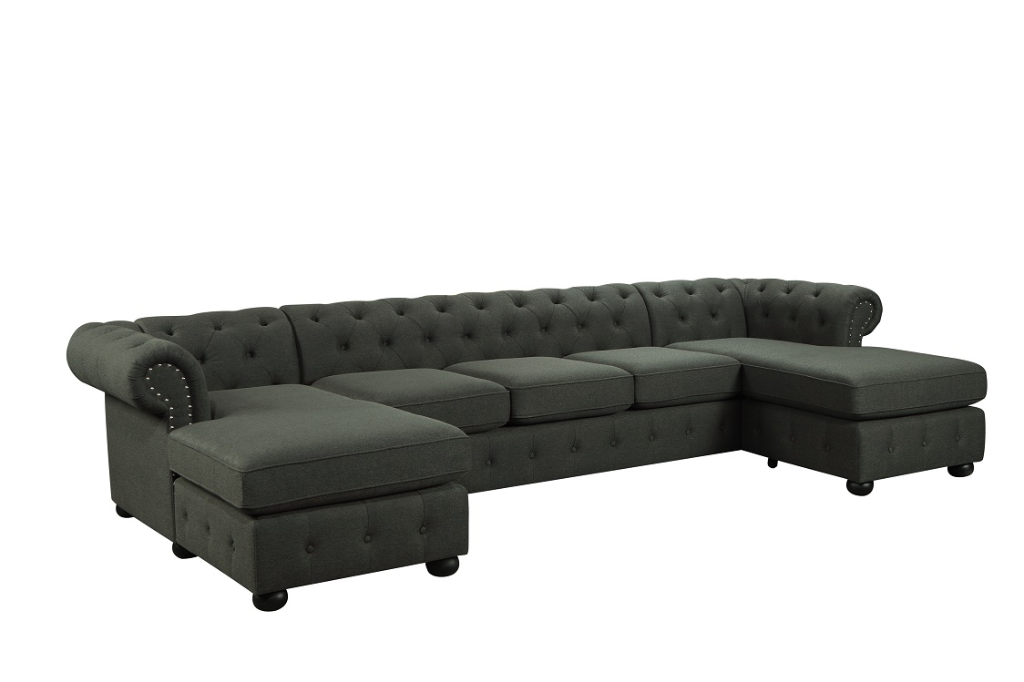 Comfortable Design Velvet Seater Sofa Set Living Room Blue Cheap Chesterfield Sofa