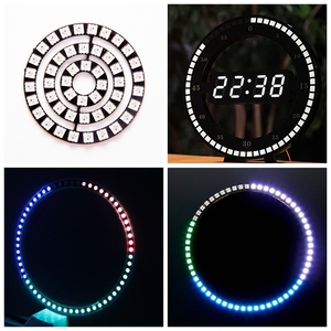 ไฟ RGB พิกเซลแบบโปรแกรมได้แอดเดรสดิจิตอล5050ไฟ5V Ws2812b Sk6812แผงวงจรดิจิตอล LED วงแหวนโมดูล