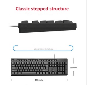 Teclado USB para juegos con cable en idioma inglés ABS 104 Teclas Óptico Ergonómico Escritorio Oficina Computadora Membrana Teclados de plástico - Product Image 4