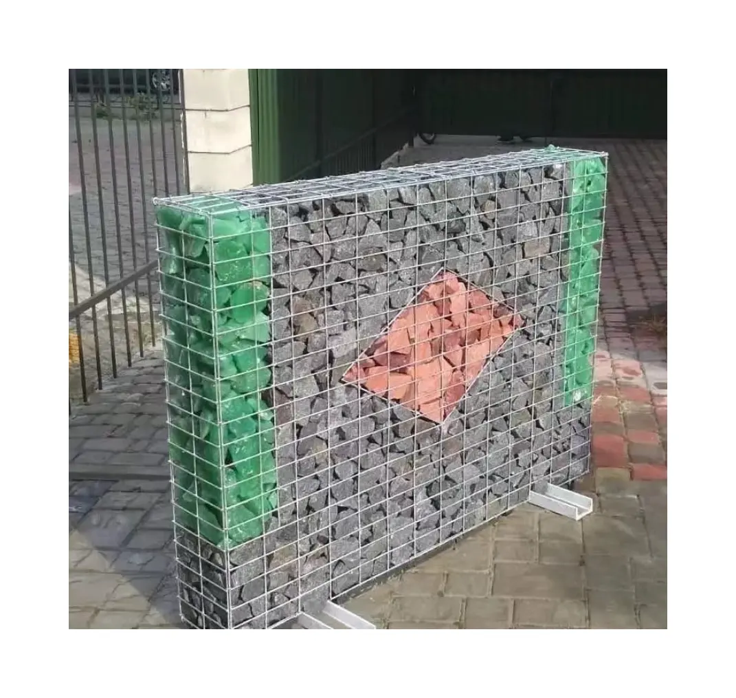 Cage en pierre de boîte de grillage de fer de gabion de haute qualité 3x1x1m 5x1x1m prix de maille de mur de gabion