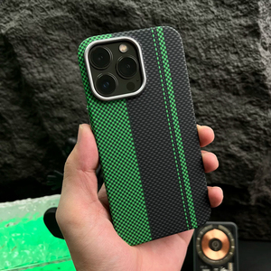 ส่องสว่างสําหรับiPhone 15 14 13 12 Pro Maxกรณีเรืองแสงใน Darkคาร์บอนไฟเบอร์เนื้อโลหะกรอบกล้องNon-Scratch Shell - Product Image 4