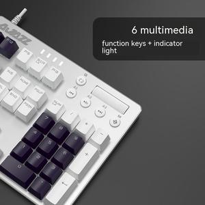 Ajazz AK35i hot swappable game tastiera meccanica dual pin keycap 104 tasti programma driver Macro - Product Image 5