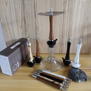 Nhà Máy Bán buôn Russia Union Shisha Set kiểu dáng đẹp phong cách thép không gỉ gỗ kích thước lớn 53cm chicha Set - Product Image 2