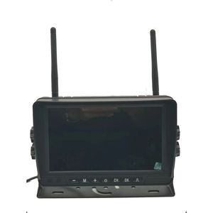 Sistema de Monitor de cámara de respaldo de vista cuádruple inalámbrico de 7 pulgadas HD 4 cámaras Pantalla de marcha atrás de camiones Función impermeable Garantía de 1 año - Product Image 3