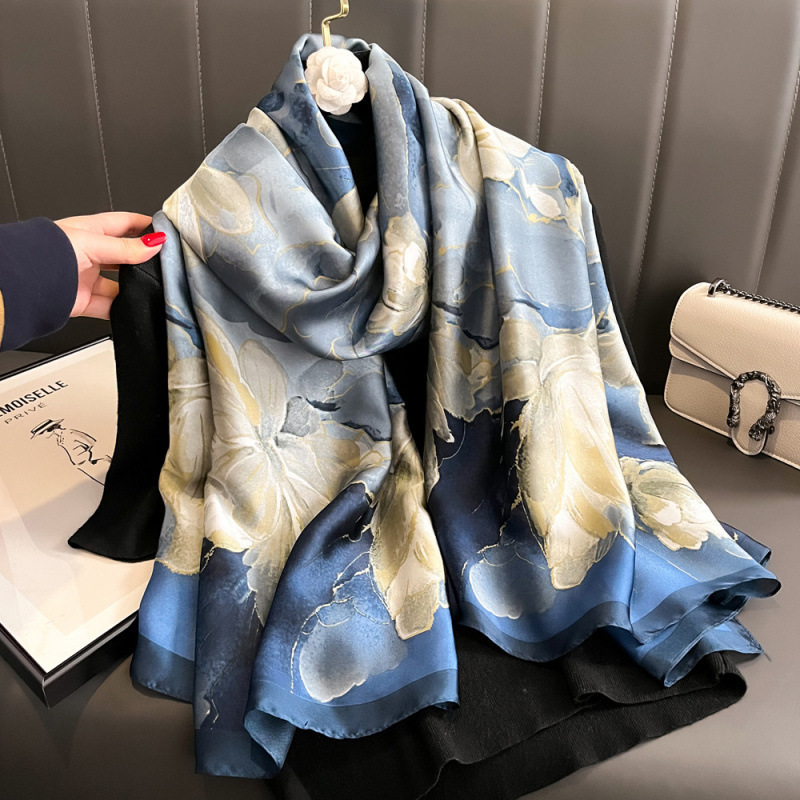 L89039-oil painting flower blue