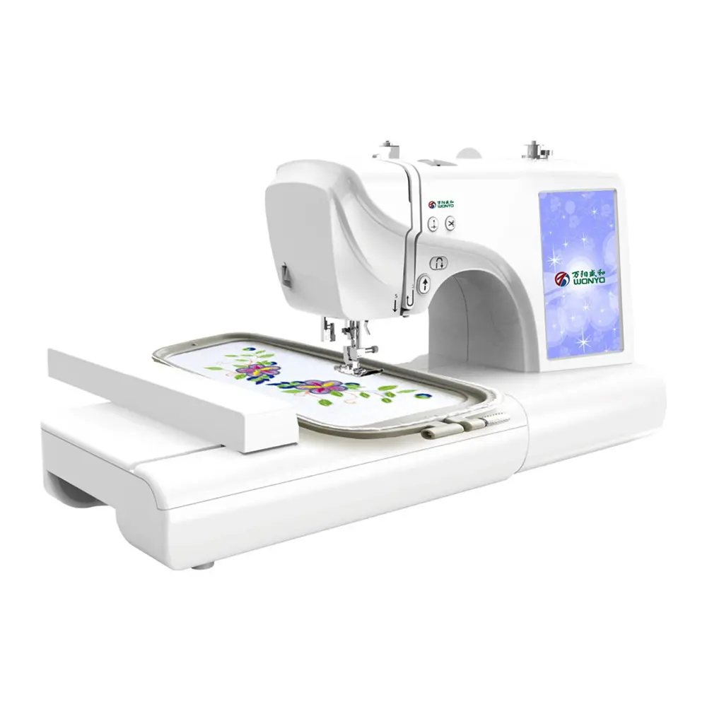 Portable Computerized Sewing and Embroidery Machine for Towels and Garments