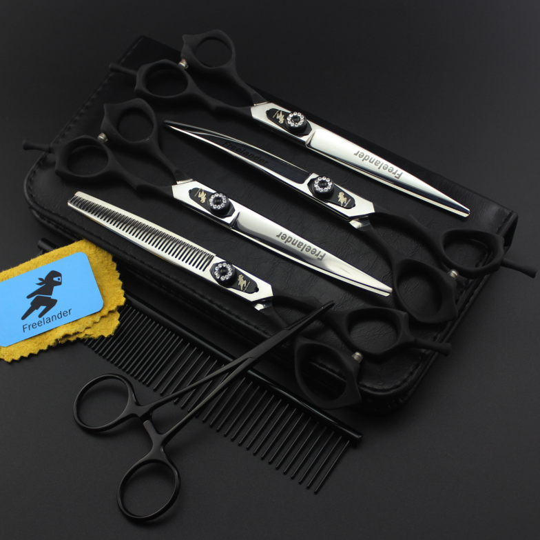 Ensemble de dents noir et argent de 7 pouces