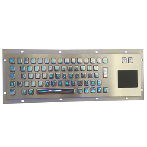 kiosk metal <strong>keyboard</strong> with trackball 65 <strong>keys</strong> <strong>custom</strong> <strong>key</strong> values industry waterproof USB interface Stainless <strong>keyboard</strong> - Product Image 3