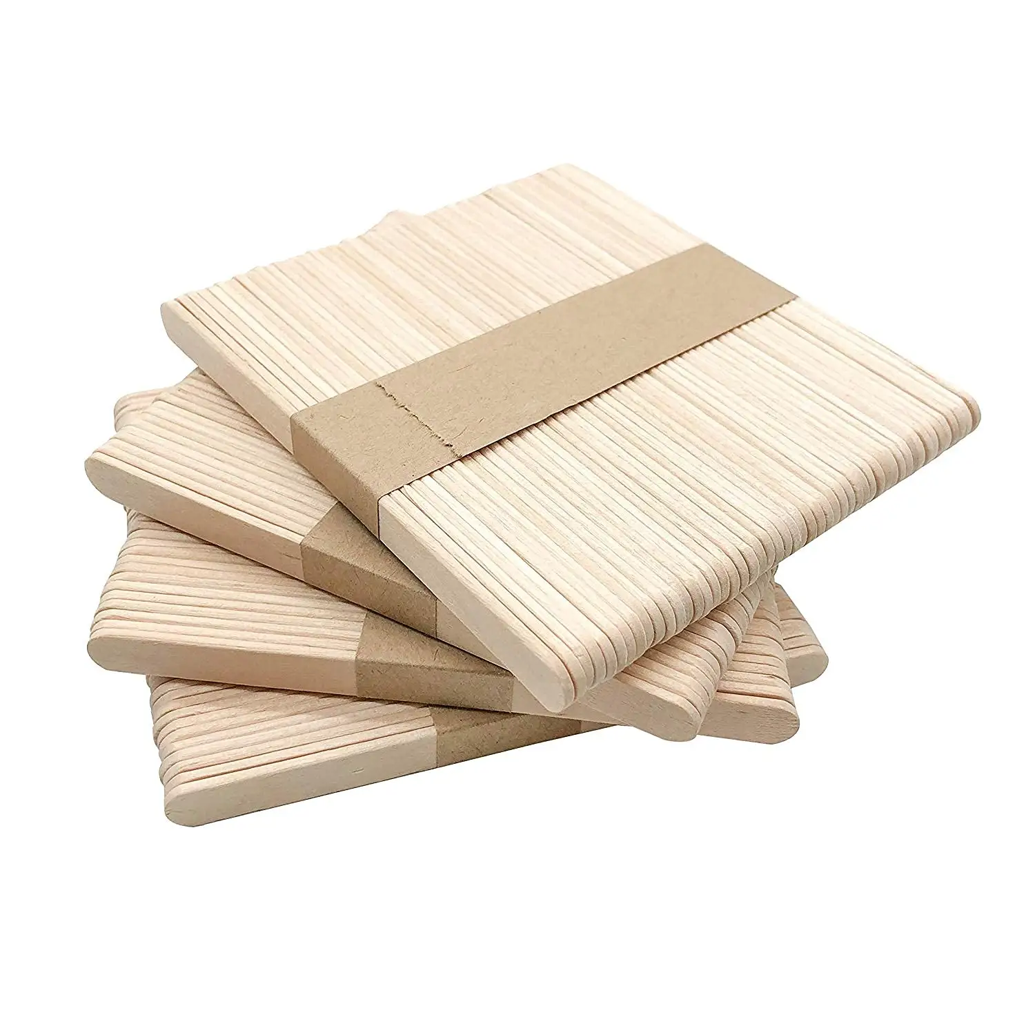 Bâtonnets de crème glacée en bois, pour artisanat, décorations de maison et projets artistiques, bâtonnets en vrac naturels pour la cire