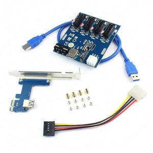 PCIe 1 to 4 <strong>PCI</strong> Express 1X Slots Riser Card <strong>Mini</strong> ITX to External 4 <strong>PCI</strong>-e Slot Adapter PCIe Port Multiplier Card - Product Image 1