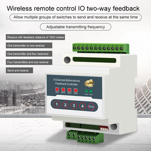 12V 4 canales de retroalimentación bidireccional inalámbrico IO transmisión relé controlador interruptores de Control remoto para la automatización del hogar - Product Image 4