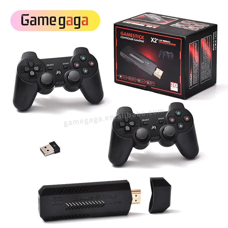 X2 Game Stick 4K GD10 Plus con controlador recargable P3 2,4G Gamepad inalámbrico Retro Classic Video Game Console