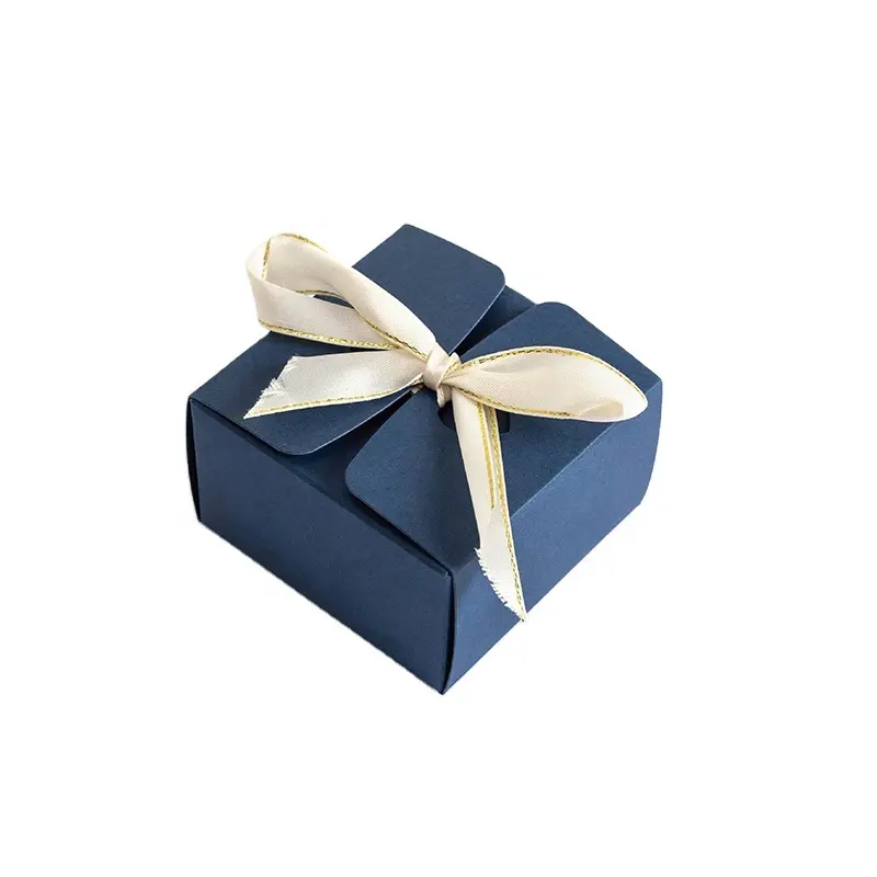 अति सुंदर चॉकलेट कुकी कैंडी पैकेज बॉक्स सुरुचिपूर्ण शादी वैलेंटाइन्स दिवस उपहार डबल खुला कागज बॉक्स के साथ रिबन धनुष