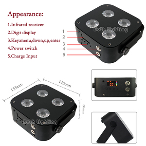 Mini Uplights Cheap Portable 4*12w IR Remote+<strong>display</strong> Wireless <strong>Dmx</strong> Battery <strong>LED</strong> with APP <strong>Control</strong> <strong>for</strong> Wedding Dj - Product Image 3