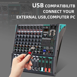 OEM PA8 профессиональная консоль MP3 компьютерный вход встроенный 99 Reverb Effect 8 канал профессиональный аудио микшер - Product Image 4