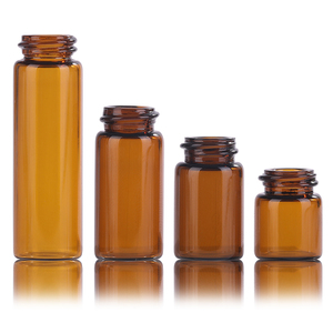 Capacity 1ml <strong>2</strong> <strong>ml</strong> <strong>3</strong> <strong>ml</strong> Liquid Sample Packaging Amber Glass Bottles Vials With Black Screw Cap - Product Image 2