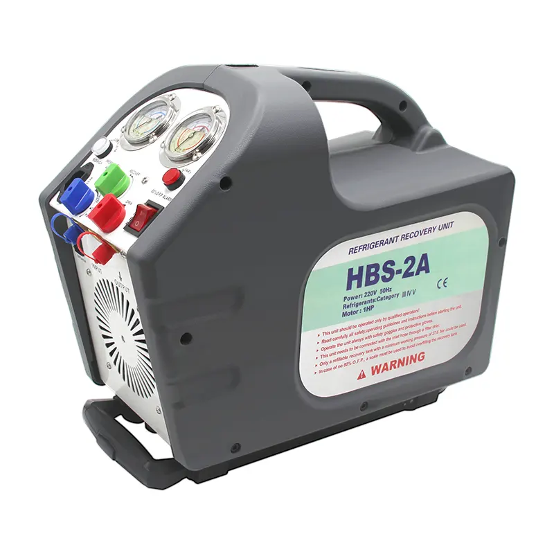 HBS unidad de recuperación de refrigerante HBS-2A, twins piston style sistema de recuperación de refrigerante freon recovery tank
