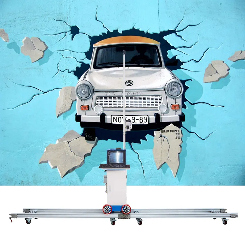 Duvar yazıcı boyama için 3D dikey duvar dekor yazıcı Uv mürekkep duvar baskı makinesi
