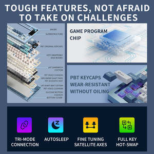 2025 Cooig Online Shop LT75 Wireless <strong>Keyboard</strong> Three-mode Connection <strong>Customized</strong> Office High-value Gaming Mechanical <strong>Keyboard</strong> - Product Image 5