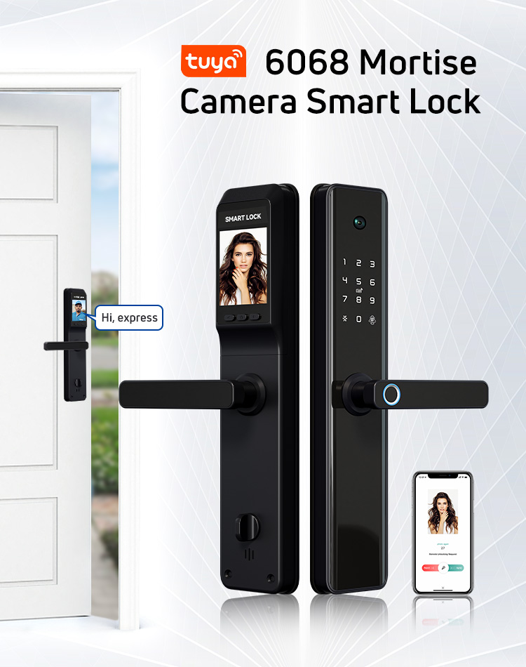 Smart Lock with Tuya Camera Door bell TEDITON Newest Fingerprint Door Lock with Camera Tuya Wifi