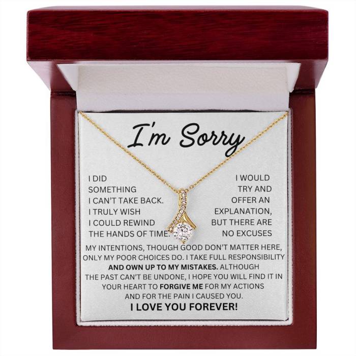 Card + Gold Necklace (LED Light Box)