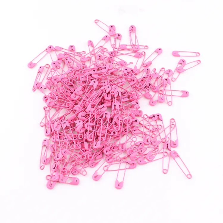 factory supply 22mm pink color small metal hangtag safety pin wholesale