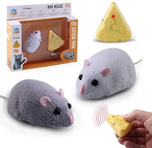 Kablosuz uzaktan kumanda Mini fare kedi oyuncak, peynir kızılötesi uzaktan kumanda simüle kedi oyuncak ve korkutucu arkadaşlar oyuncaklar - Product Image 1
