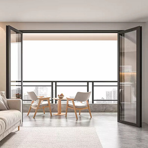 Modern stil alüminyum alaşım çift sertleştirilmiş cam <span class=keywords><strong>PT</strong></span>/PD kapı balkon yatak odası katlanır kapı dışında mutfak oturma odası