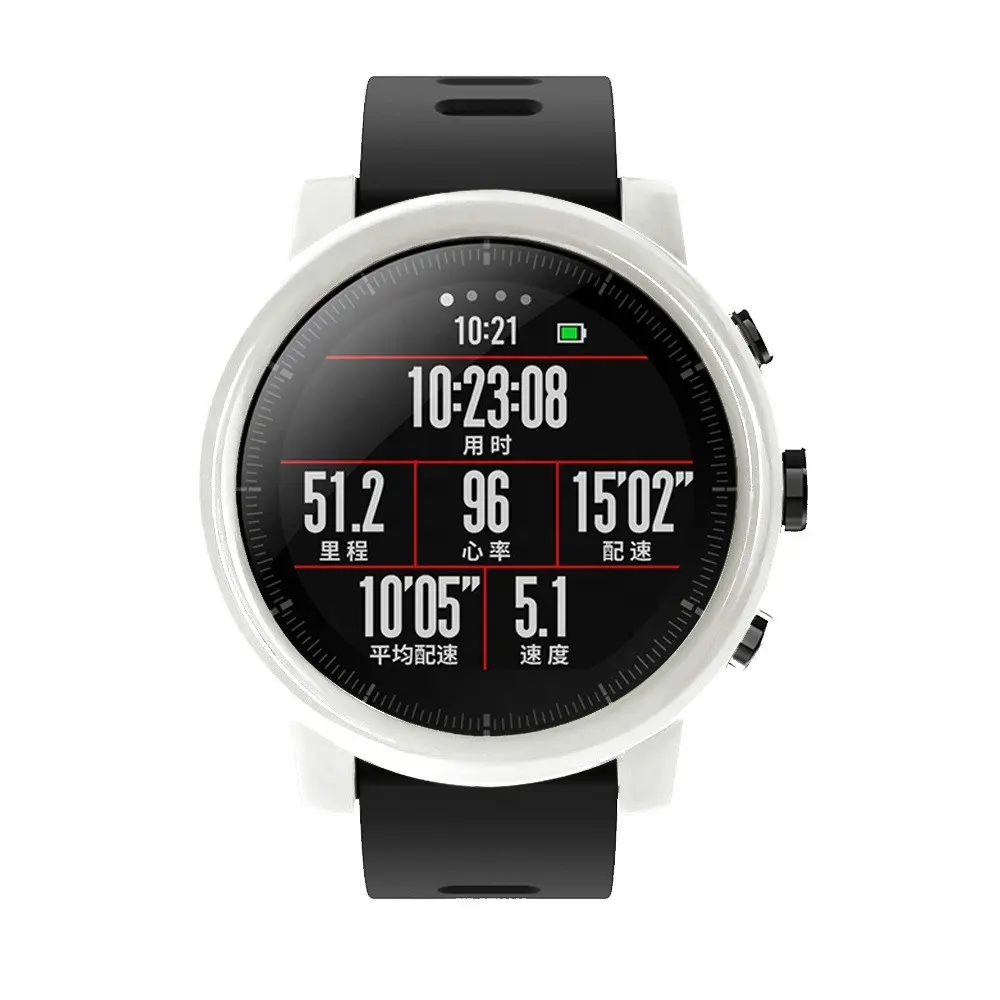 Tschick FashionPCケースカバーウォッチAMAZFIT 2/2S 1 Stratos Watch with Screen Protector for Xiaomi Huami