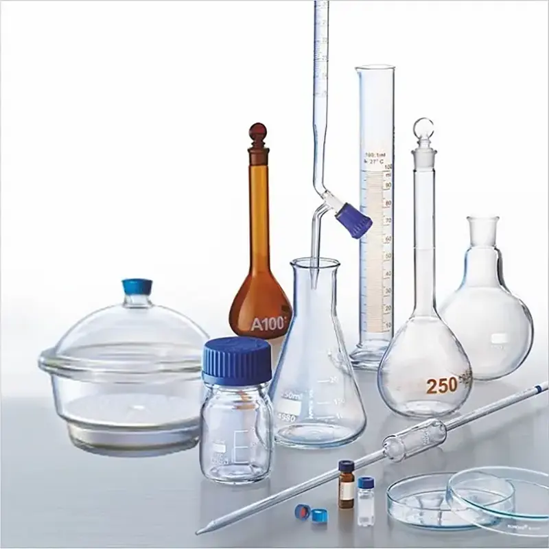 Equipo de laboratorio escolar matraz Erlenmeyer vaso de precipitados cubeta de cuarzo vidrio química pyrex laboratorio cristalería de laboratorio