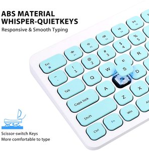 Combo de teclado y ratón inalámbricos para ordenador portátil, 2,4g, diseño italiano, para teléfono de pago, azul, precio de fábrica de China - Product Image 4