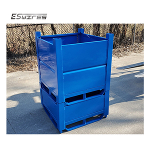Q235 Contenedor de almacenamiento de metal duradero Caja de almacenamiento industrial apilable Contenedores de metal personalizados Contenedor apilable de metal a granel - Product Image 3