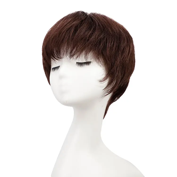 Cheap Vendors 100% Brazilian Full Cosplay Pixie Cut Styles Human Hair Natural Whole Short Wigs
