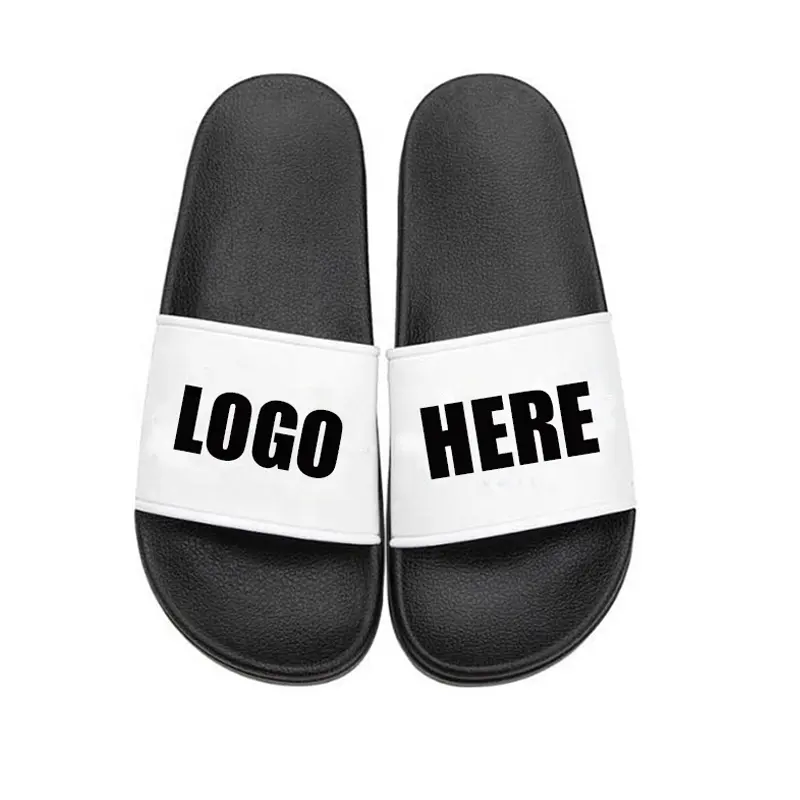 Custom Logo Blank Sandals PVC Men Slippers, Women Slid Sandals Flip Flops Unisex Summer Footwear