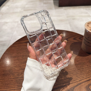 Thiết Kế Phổ Biến 3D Cube Dệt Trường Hợp Điện Thoại Cho Iphone11 12 13 14 15 16 Cộng Với Pro Max Rubik S Cube Trong Suốt Trường Hợp - Product Image 3