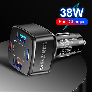 Universal Car <strong>Charger</strong> for Phone Fast Charging in Car 4 Port <strong>38w</strong> PD Qc3.0 3.1A 2USB Type-c Phone <strong>Charger</strong> Adapter - Product Image 5