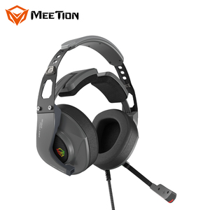 MEETION MT-HP099 Gray <strong>USB</strong> Interface RGB Light with Mic Light <strong>Control</strong> Button Professional Gaming Headphones - Product Image 4