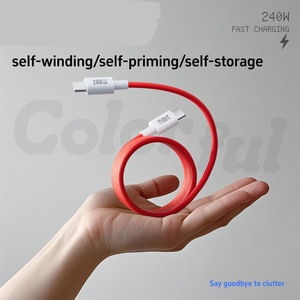1m Easy Storage Type c to c Magnetic Data <strong>Cable</strong> 240w Pd Fast Charging 4 Colors to <strong>Choose</strong>