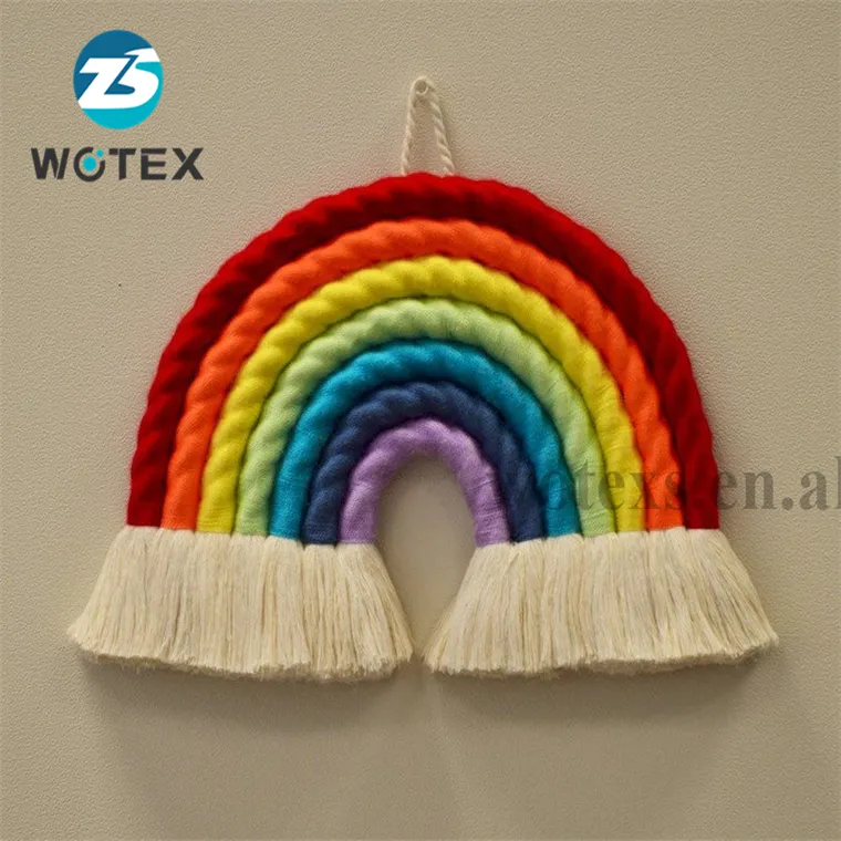 BM045 fatti a mano macrame arcobaleno di Design il proprio colore Macrame arcobaleno Scuola Materna