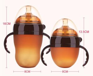 زجاجات أطفال رقبة واسعة من القش زجاجة حليب للرضاعة الطبيعية مستلزمات الرضاعة الطبيعية للأطفال الصغار - Product Image 2