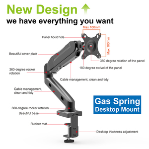 CHARMOUNT 360度回転デスクトップ液晶モニタースタンド調節可能コンピュータライザーTVマウント & カート - Product Image 3