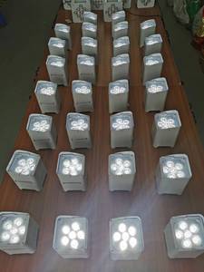 6-in-1 6x18W Wi-Fi kablosuz DMX LED Par Uplights 18W RGBW pil işletilen sahne projeksiyon gece kulübü ışıkları E27 tabanı ile - Product Image 3