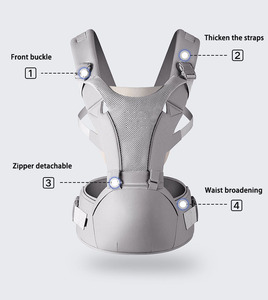 Kalça koltuk ile bebek taşıyıcı için rahat ve nefes çok fonksiyonlu ayarlanabilir bebek tutucu taşıyıcı - Product Image 1