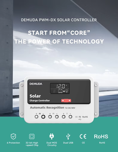 DEMUDA 10A 20A 30A 40A 50A 60A Weißer PWM-Solar laderegler 12V/24V/48V Auto-DC-Eingangs leistung Digitales LCD-Display Blei-Säure - Product Image 4