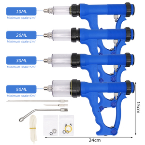 10ml Automatic Veterinary Syringes Continuous Adjustable Drenching Gun for Pig Sheep Plastic Animal Vaccine <strong>Injection</strong> - Product Image 2