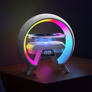 Lonvel Wireless Charger Led Table <strong>Lamp</strong> Home Decoration With Speaker Clock Alarm Smart Light RGB Night Light G6A Gradual <strong>Lamp</strong> - Product Image 3