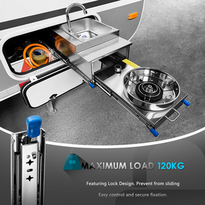 Aolisheng รางเลื่อนแบบเต็มขนาด76มม. 225กก. 500ปอนด์สไลด์ลิ้นชักงานหนัก - Product Image 2